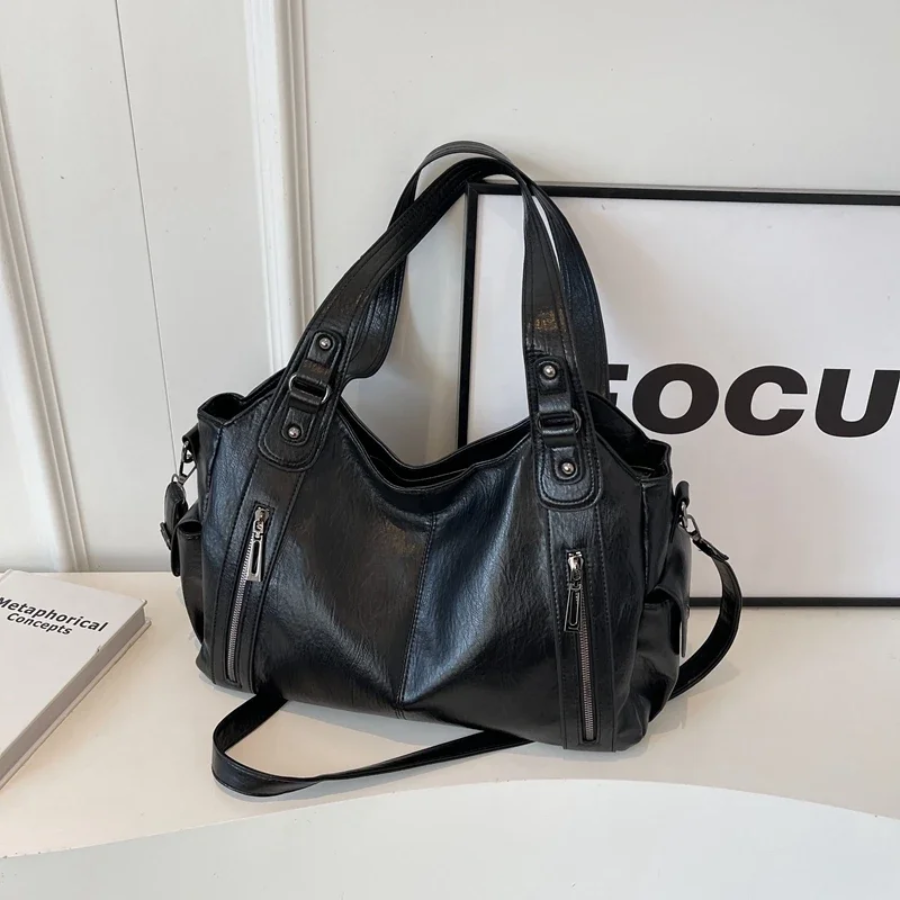 Women's Classic Shoulder Bag Elegant Everyday Tote with Multiple Compartments