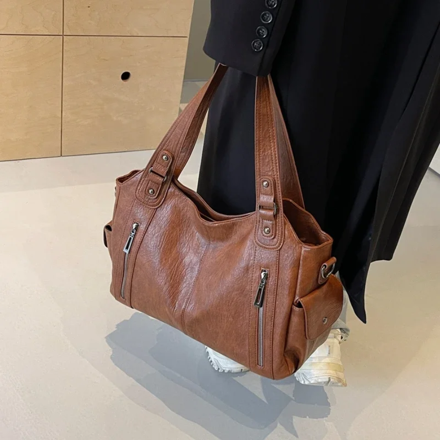 Women's Classic Shoulder Bag Elegant Everyday Tote with Multiple Compartments