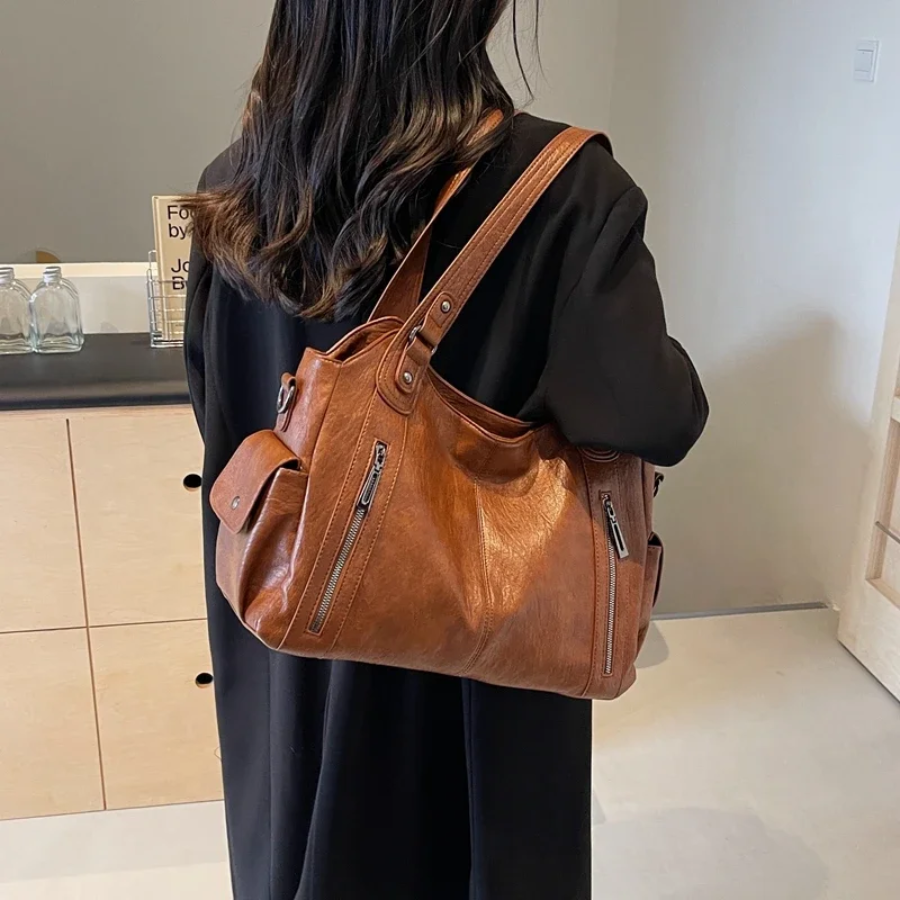 Women's Classic Shoulder Bag Elegant Everyday Tote with Multiple Compartments