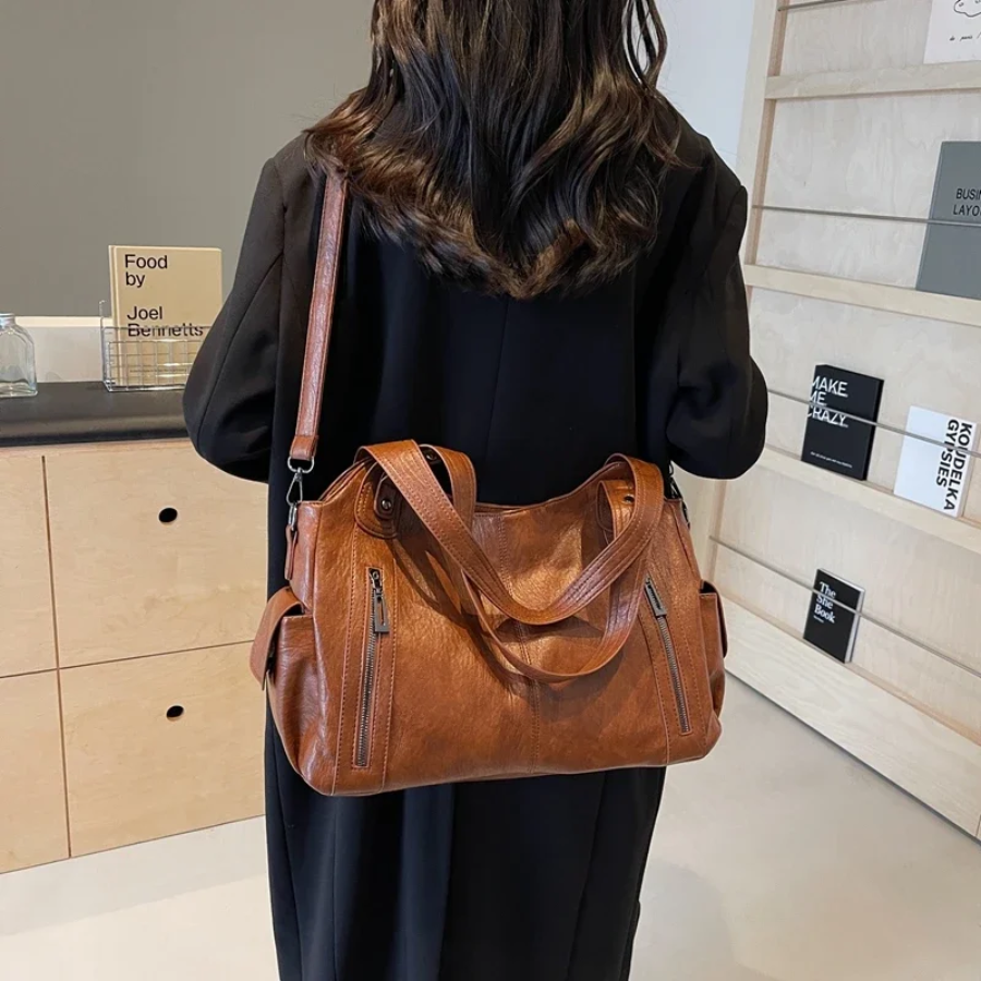 Women's Classic Shoulder Bag Elegant Everyday Tote with Multiple Compartments