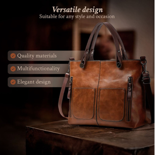 Women's Premium Structured Tote Shoulder Bag for Work and Everyday Sophistication