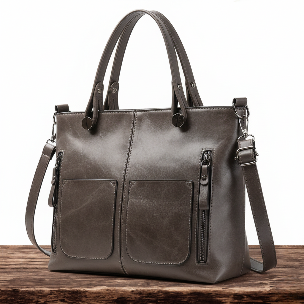 Women's Premium Structured Tote Shoulder Bag for Work and Everyday Sophistication