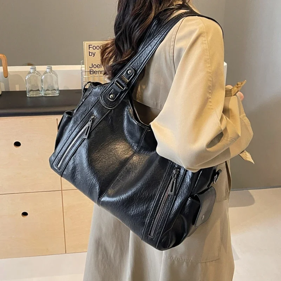 Women's Classic Shoulder Bag Elegant Everyday Tote with Multiple Compartments