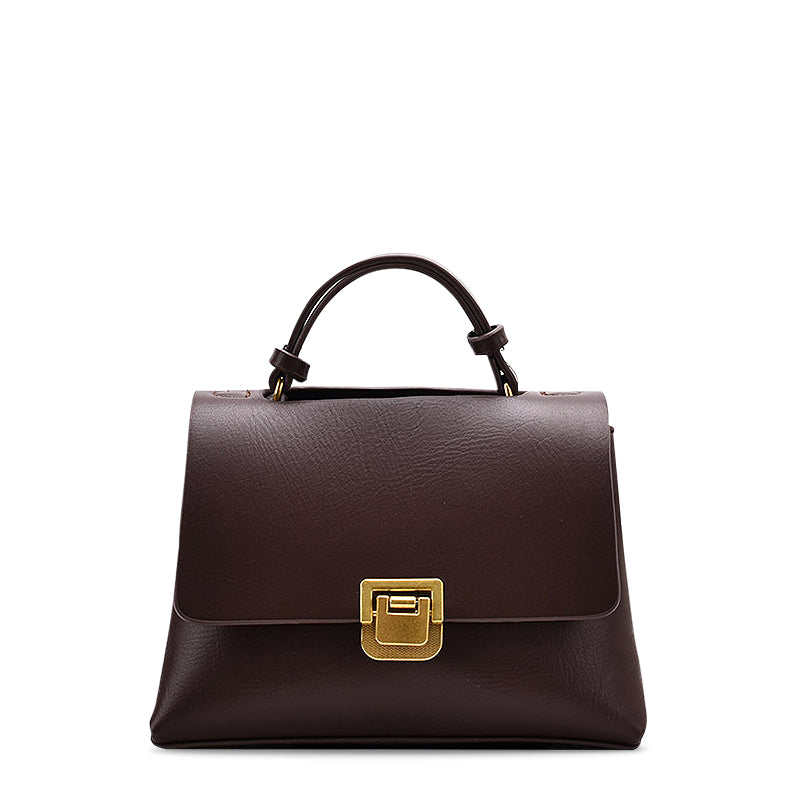 Women's Structured Elegant Top Handle Satchel – Classic Business & Casual Purse