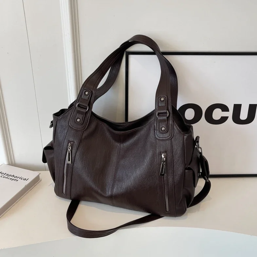 Women's Classic Shoulder Bag Elegant Everyday Tote with Multiple Compartments