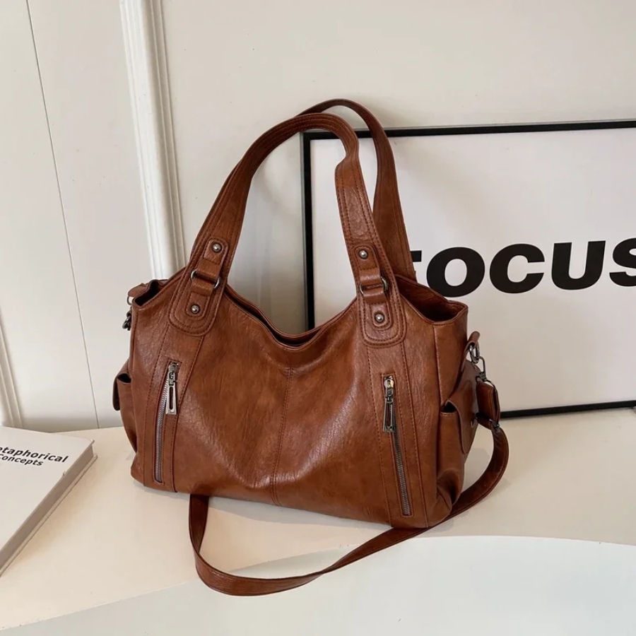Women's Classic Shoulder Bag Elegant Everyday Tote with Multiple Compartments