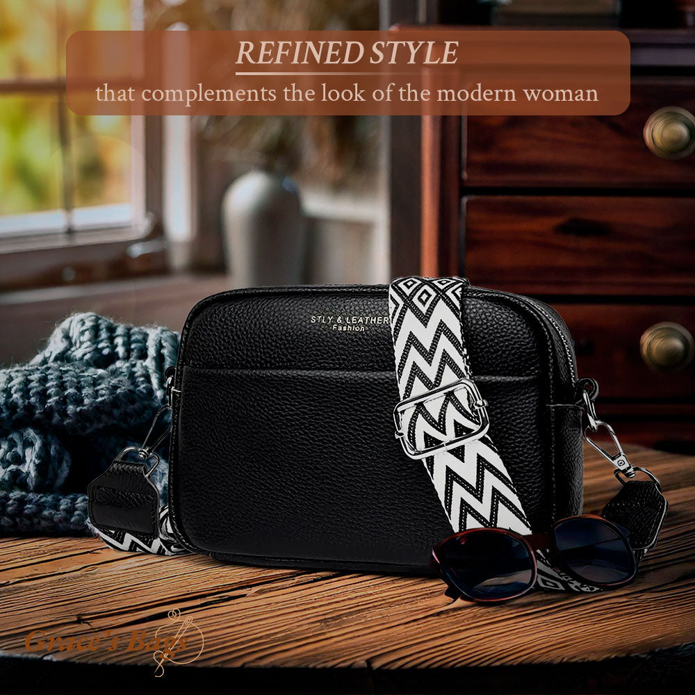 Women's Elegant Shoulder Bag with Wide Strap – Versatile Everyday and Evening Purse