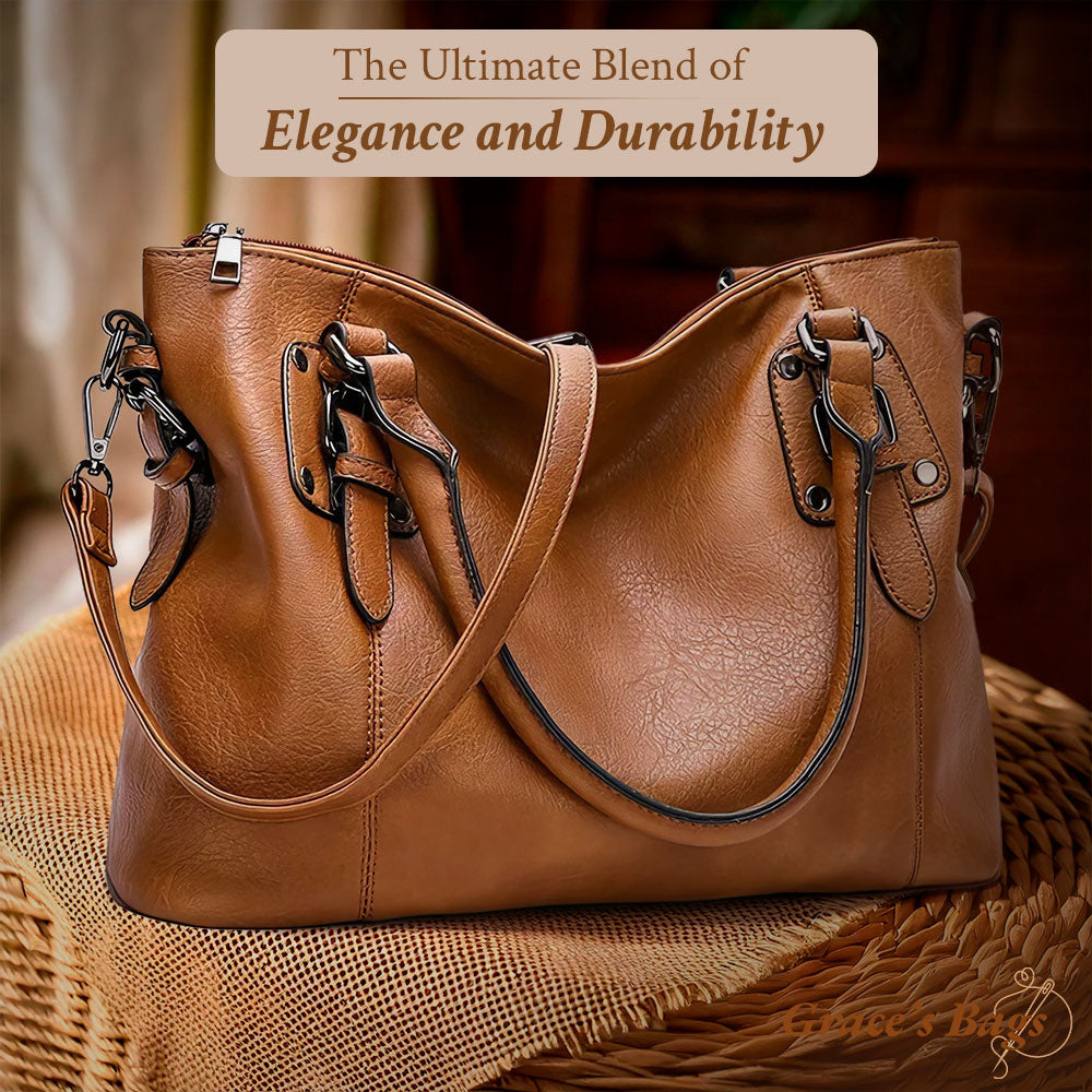 Women's Classic Structured Shoulder Bag – Elegant Everyday Tote for Work and Casual Use