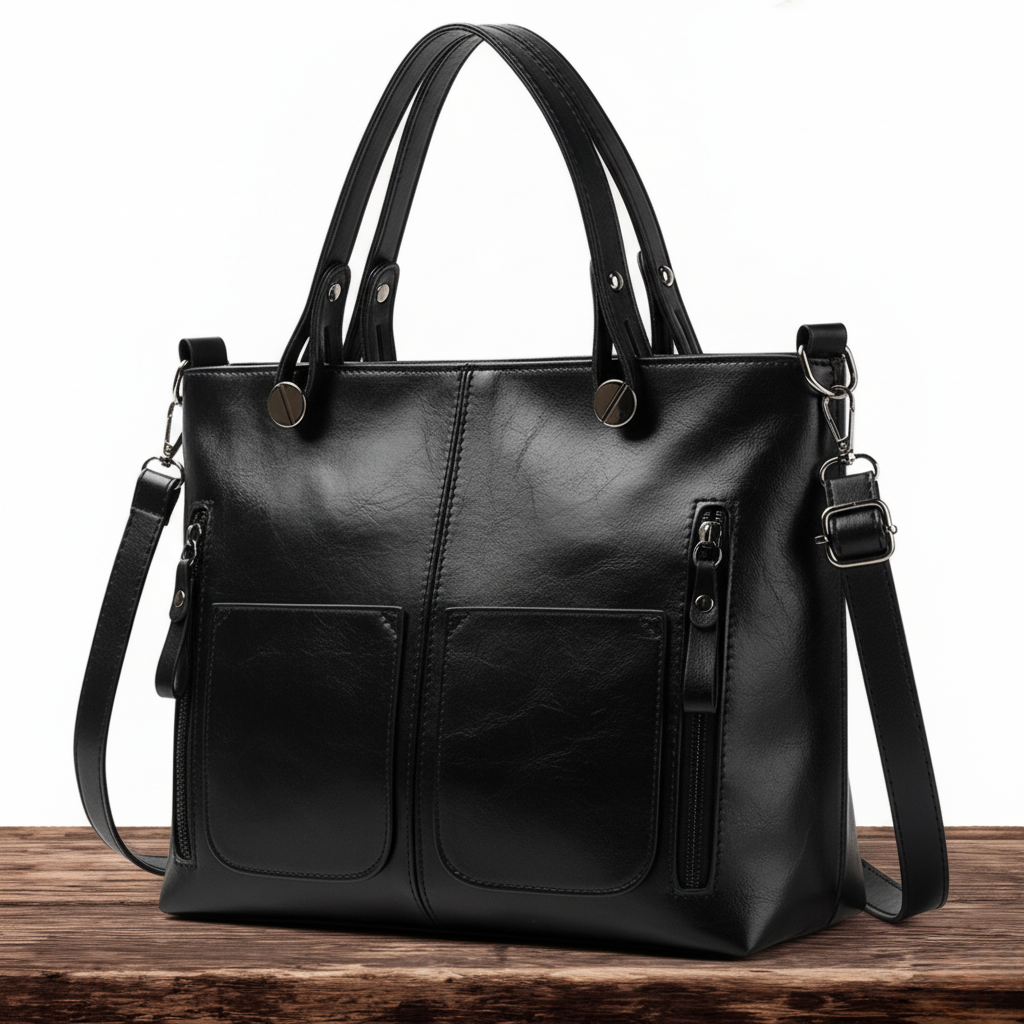 Women's Premium Structured Tote Shoulder Bag for Work and Everyday Sophistication