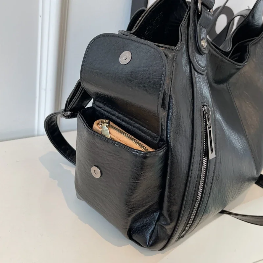 Women's Classic Shoulder Bag Elegant Everyday Tote with Multiple Compartments