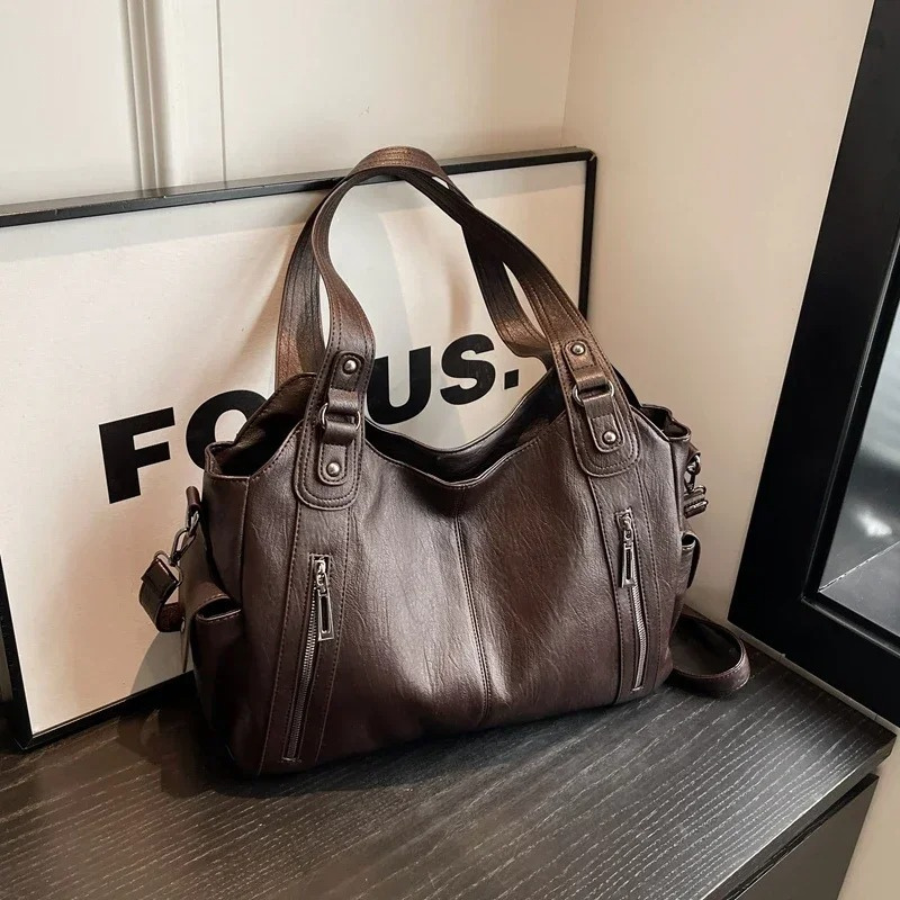Women's Classic Shoulder Bag Elegant Everyday Tote with Multiple Compartments
