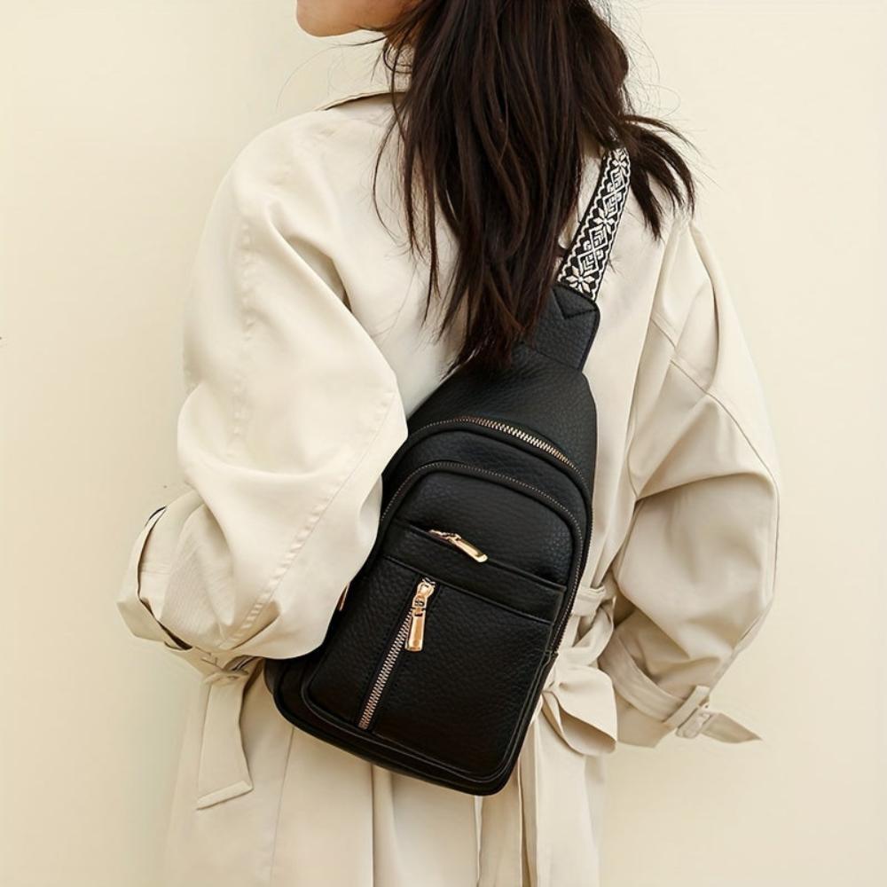 Women's Retro Chest Bag Crossbody Sling for Leisure and Everyday Use