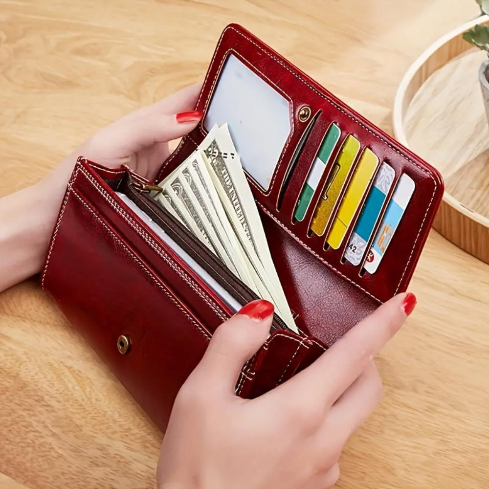 Women's Elegant Bifold Wallet Classic Everyday Organizer