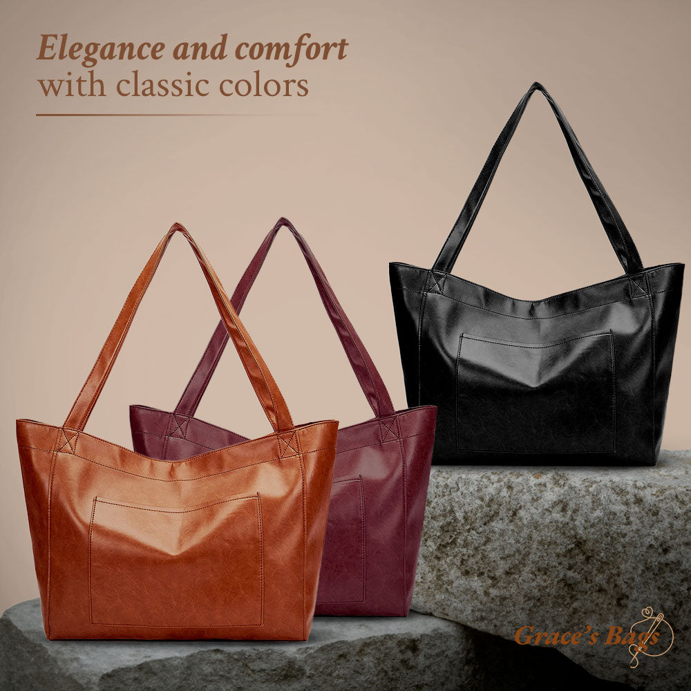 Women's Elegant Everyday Shoulder Tote Bag – Versatile Style for Work and Travel