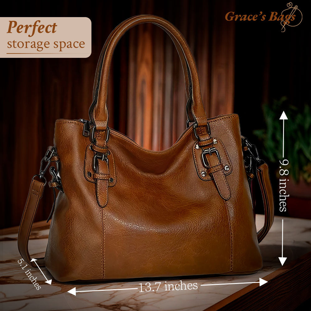 Women's Classic Structured Shoulder Bag – Elegant Everyday Tote for Work and Casual Use