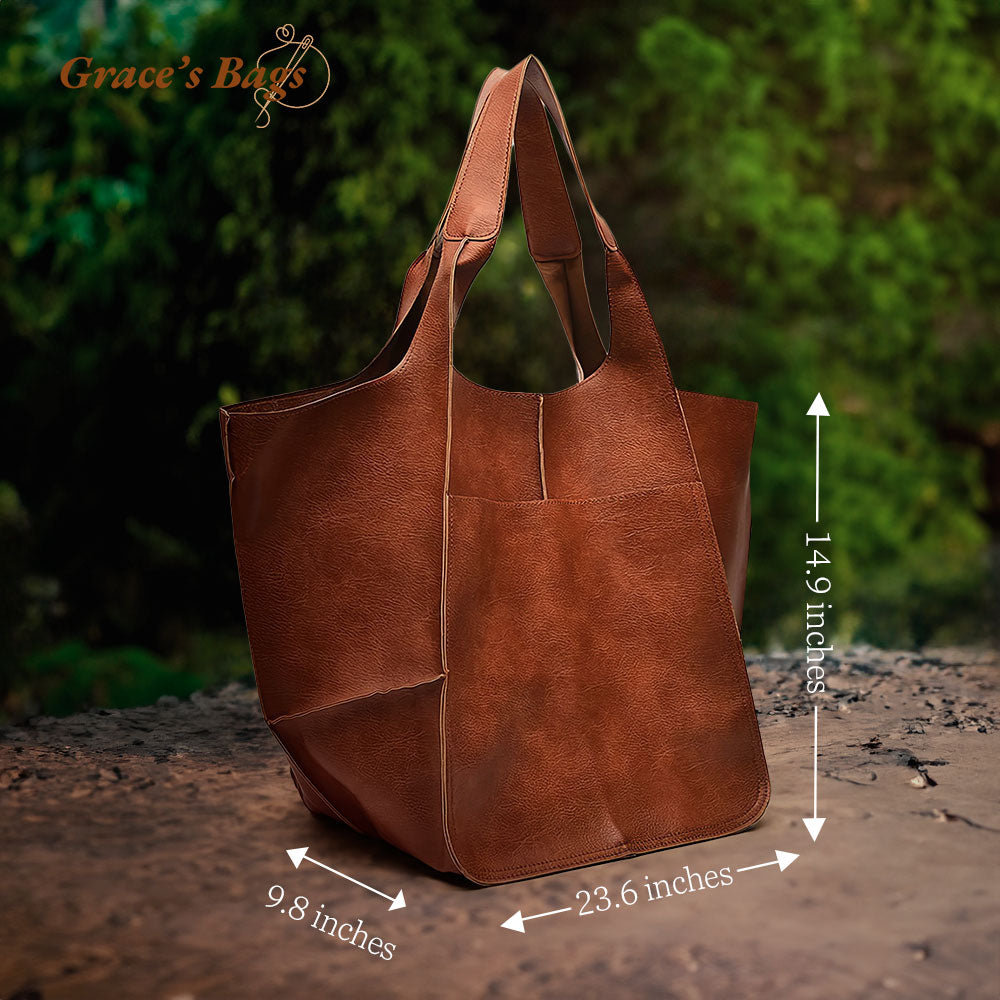 Women's Vintage Classic Tote Bag – Elegant Everyday Shoulder Purse