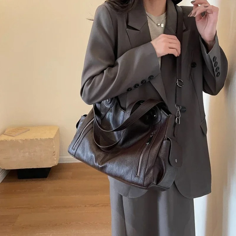 Women's Classic Shoulder Bag Elegant Everyday Tote with Multiple Compartments