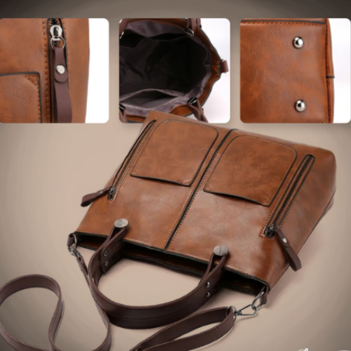 Women's Premium Structured Tote Shoulder Bag for Work and Everyday Sophistication