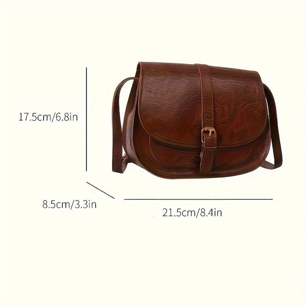 Women's Classic Saddle Crossbody Bag Elegant Everyday Purse