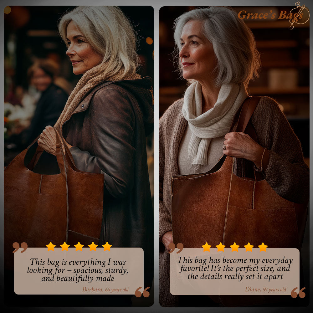 Women's Vintage Classic Tote Bag – Elegant Everyday Shoulder Purse