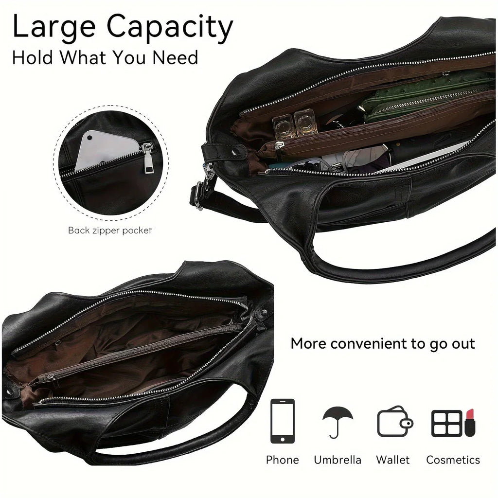 Women's Premium Designer Circular Handle Shoulder Bag for Everyday Elegance