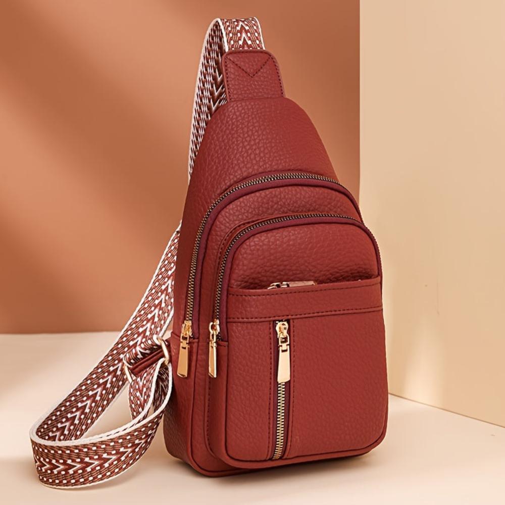 Women's Retro Chest Bag Crossbody Sling for Leisure and Everyday Use