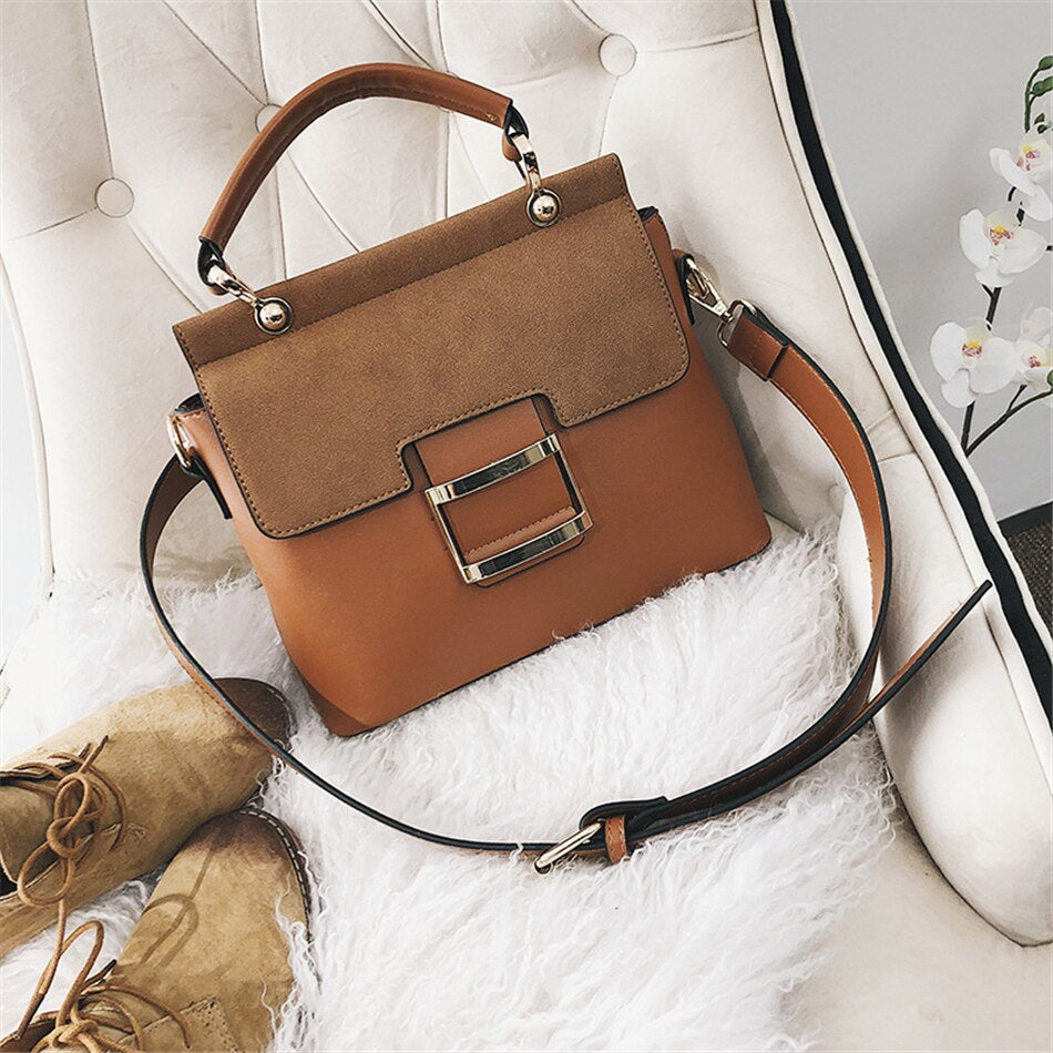 Women's Elegant Buckle Crossbody & Handbag – Sophisticated Everyday Purse
