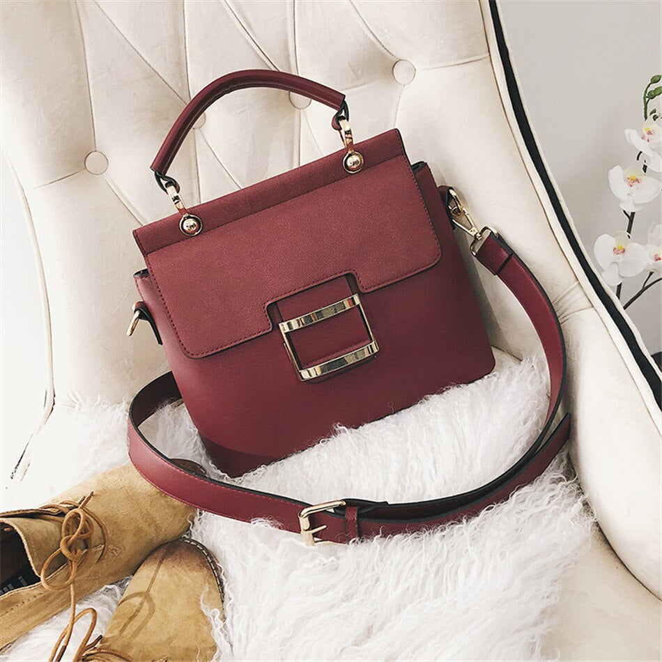 Women's Elegant Buckle Crossbody & Handbag – Sophisticated Everyday Purse