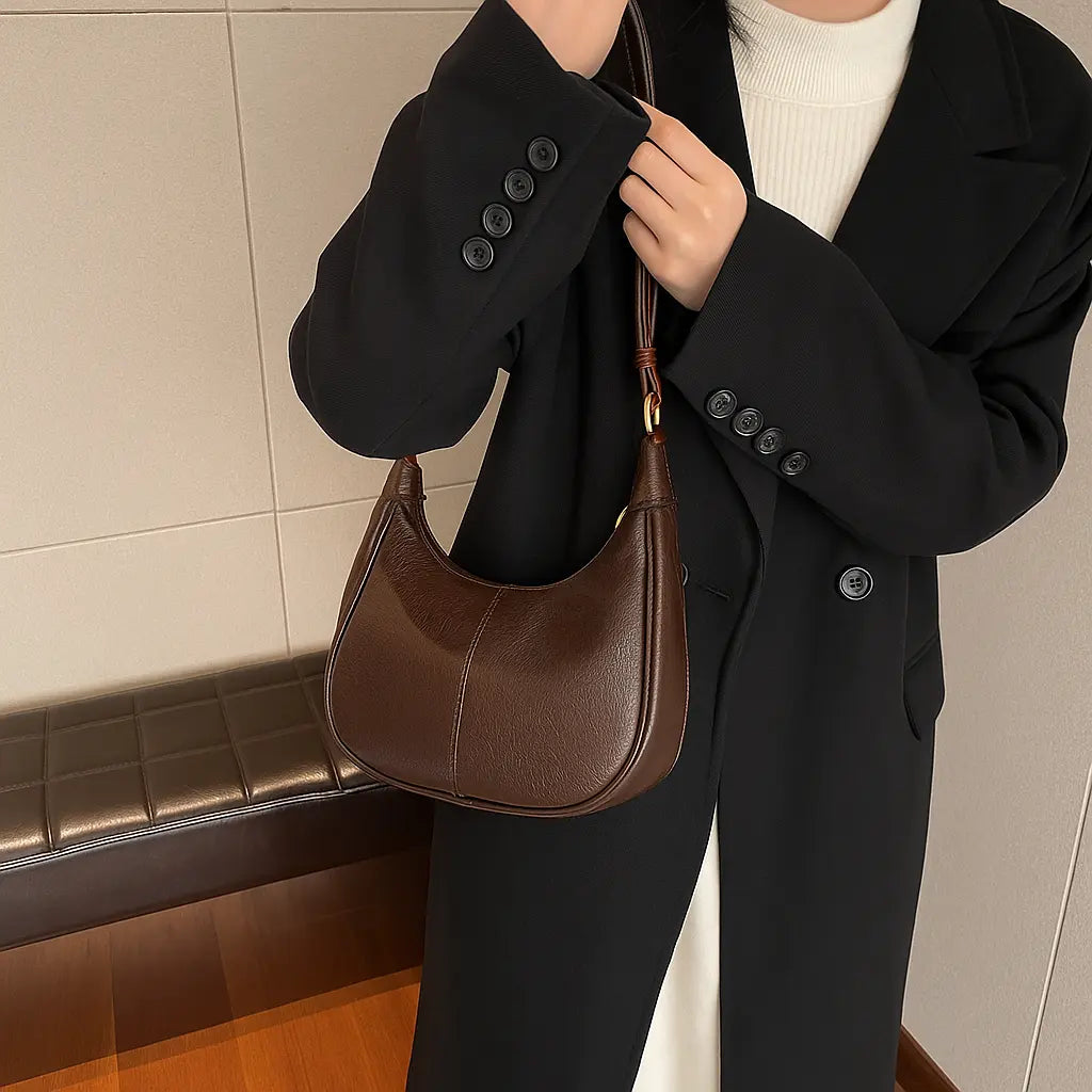 Women's Classic Everyday Shoulder Bag – Stylish Versatile Purse for Daily Use