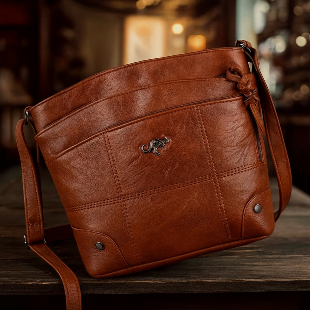 Women's Premium Crossbody Everyday Shoulder Bag – Elegant Stitch Detail & Versatile Style