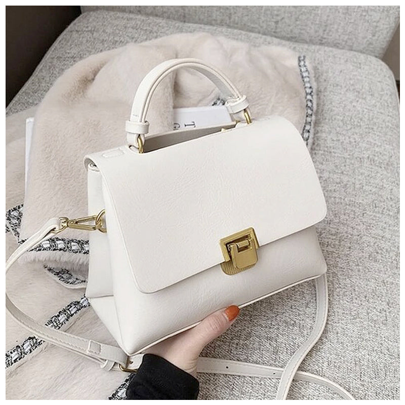 Women's Structured Elegant Top Handle Satchel – Classic Business & Casual Purse