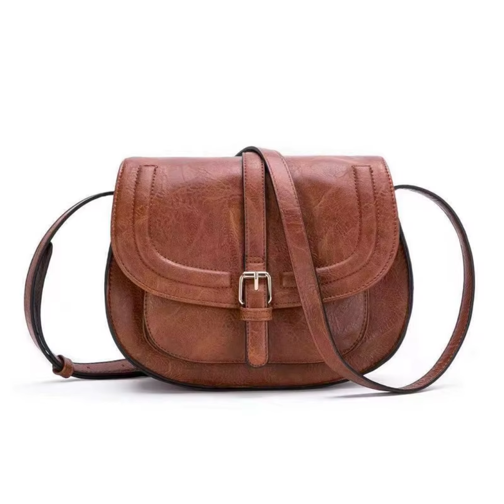 Women's Classic Saddle Crossbody Bag Elegant Everyday Purse