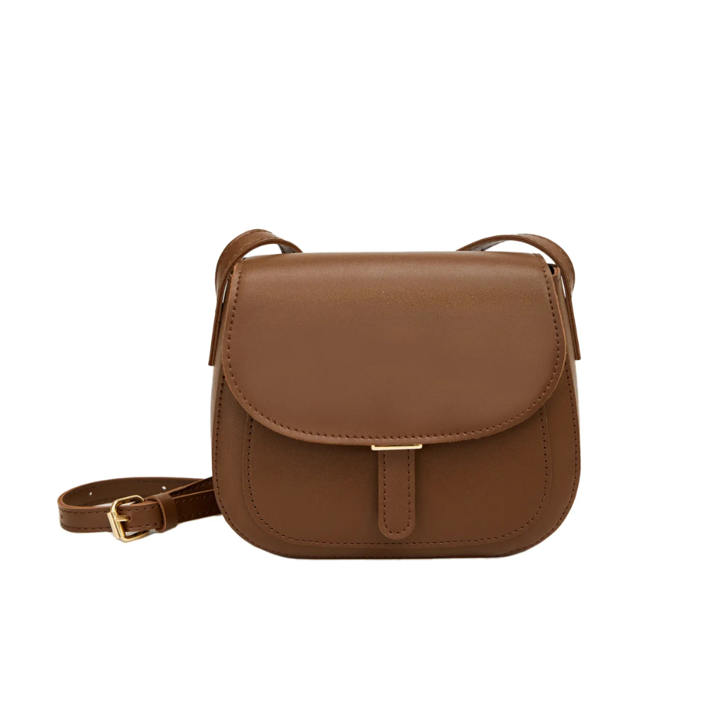 Women's Retro Saddle Crossbody Bag – Classic Mini Flap Purse for Everyday Style
