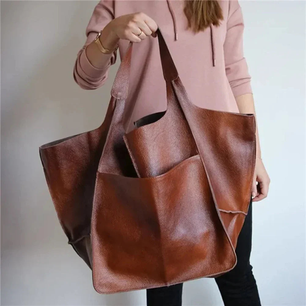 Women's Vintage Classic Tote Bag – Elegant Everyday Shoulder Purse