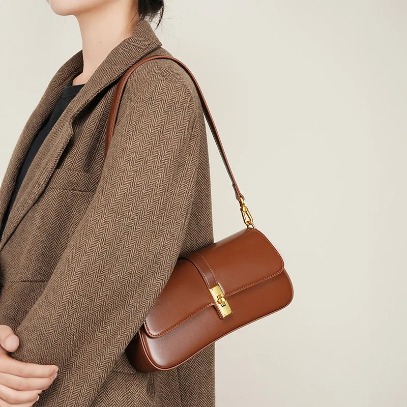 Women's Minimalist Shoulder Bag – Elegant Modern Classic for Everyday and Evening