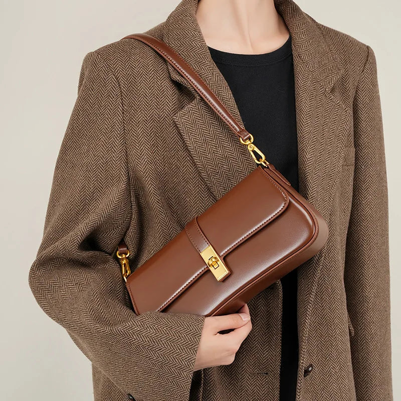 Women's Minimalist Shoulder Bag – Elegant Modern Classic for Everyday and Evening