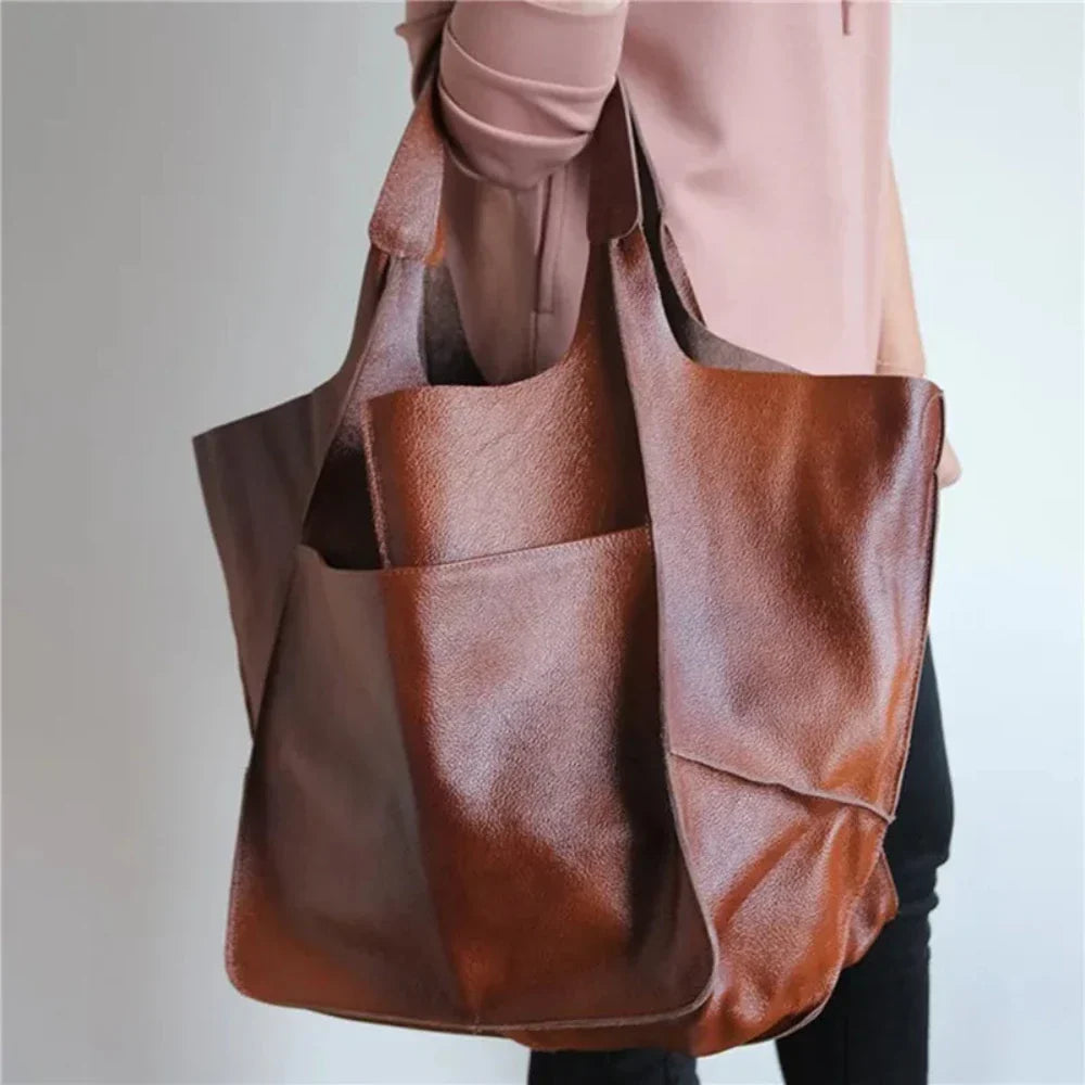 Women's Vintage Classic Tote Bag – Elegant Everyday Shoulder Purse