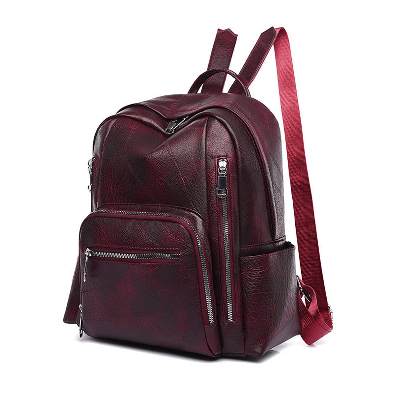 Women's Retro Chic Medium Backpack – High-End Vintage Style Daypack