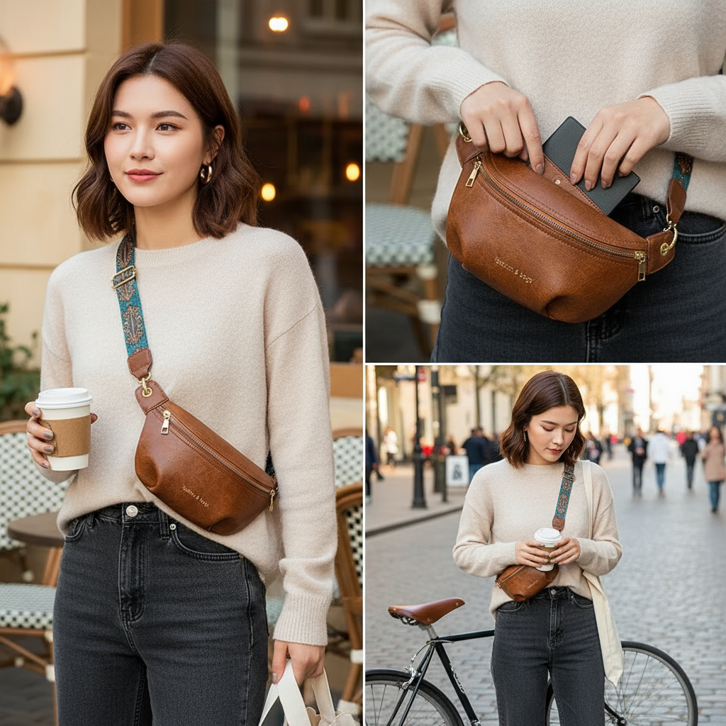 Women's Urban Chic Waist Bag – Minimalist Style Everyday Crossbody Purse