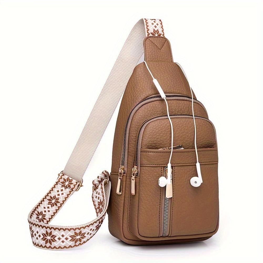 Women's Retro Chest Bag Crossbody Sling for Leisure and Everyday Use