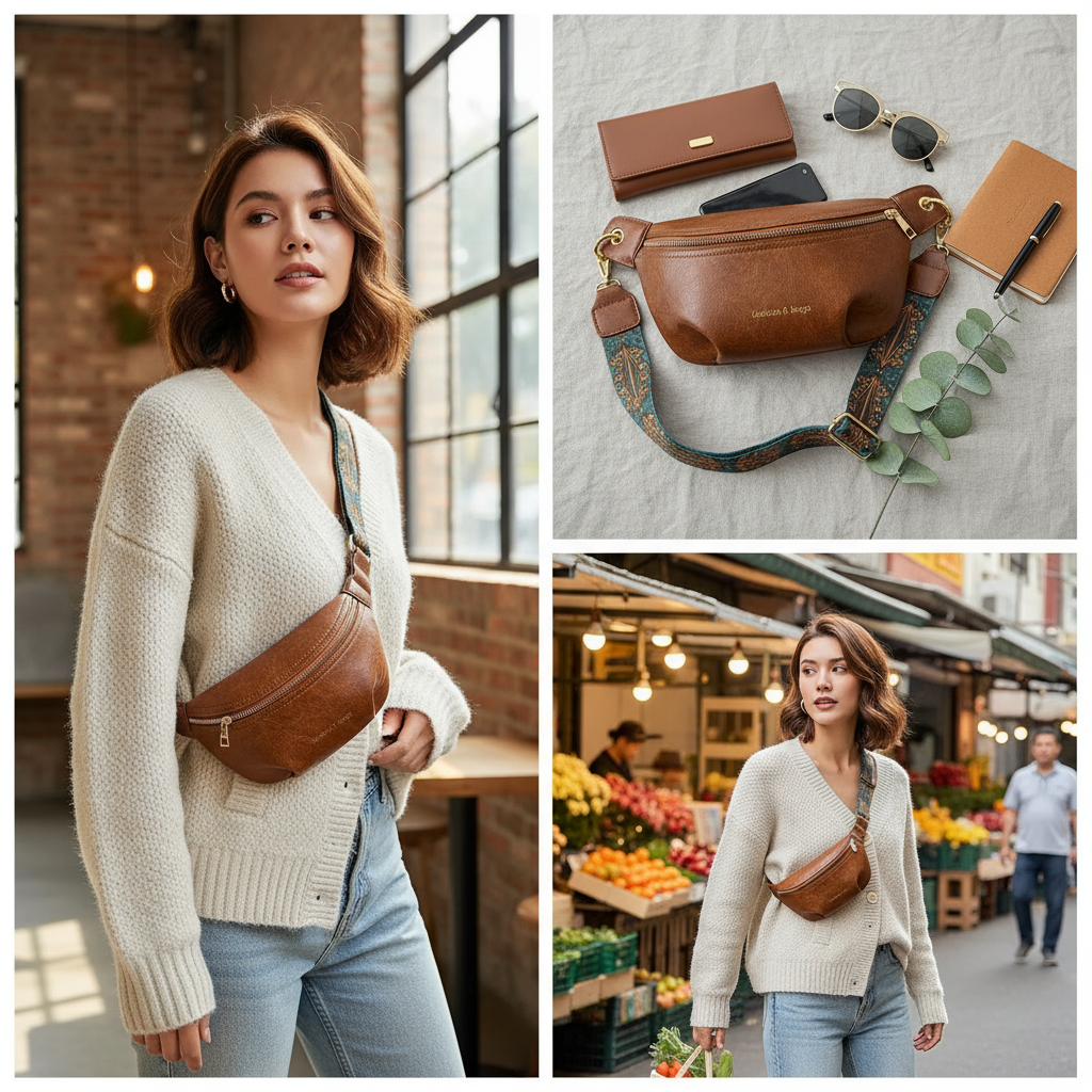 Women's Urban Chic Waist Bag – Minimalist Style Everyday Crossbody Purse