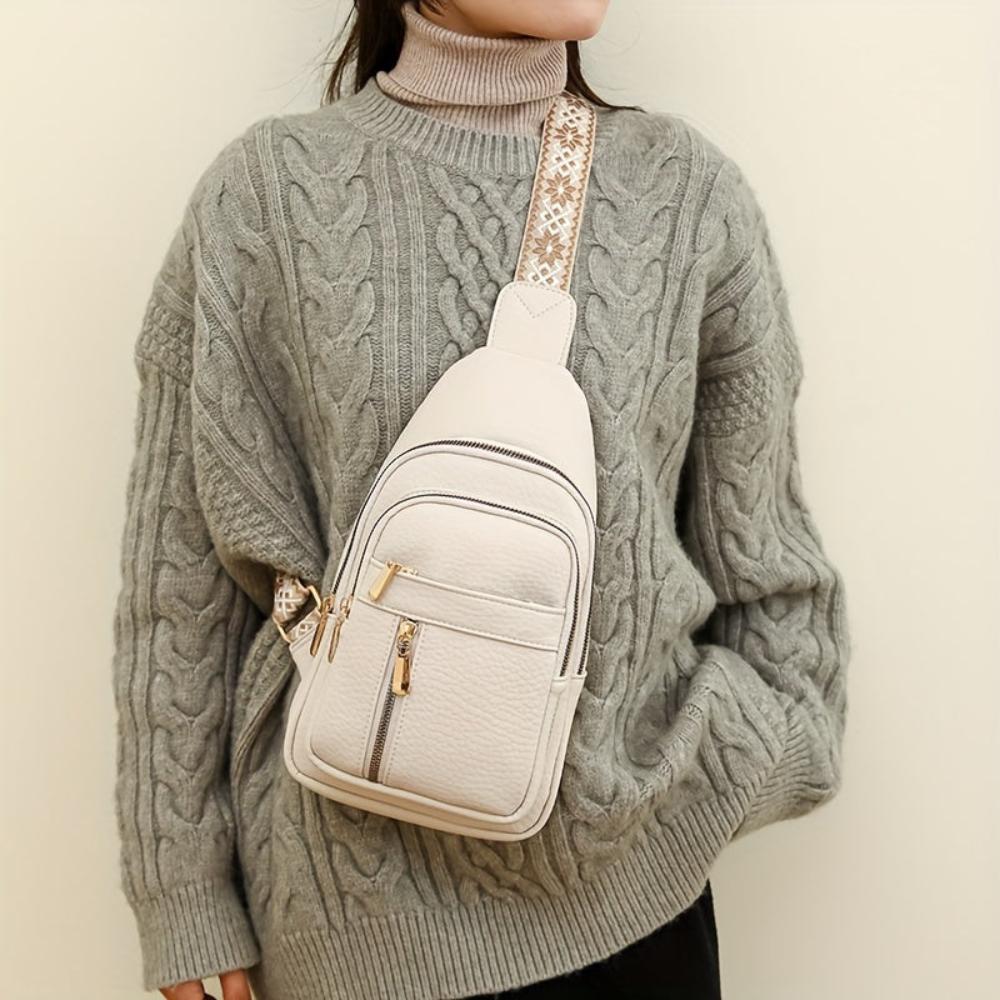 Women's Retro Chest Bag Crossbody Sling for Leisure and Everyday Use