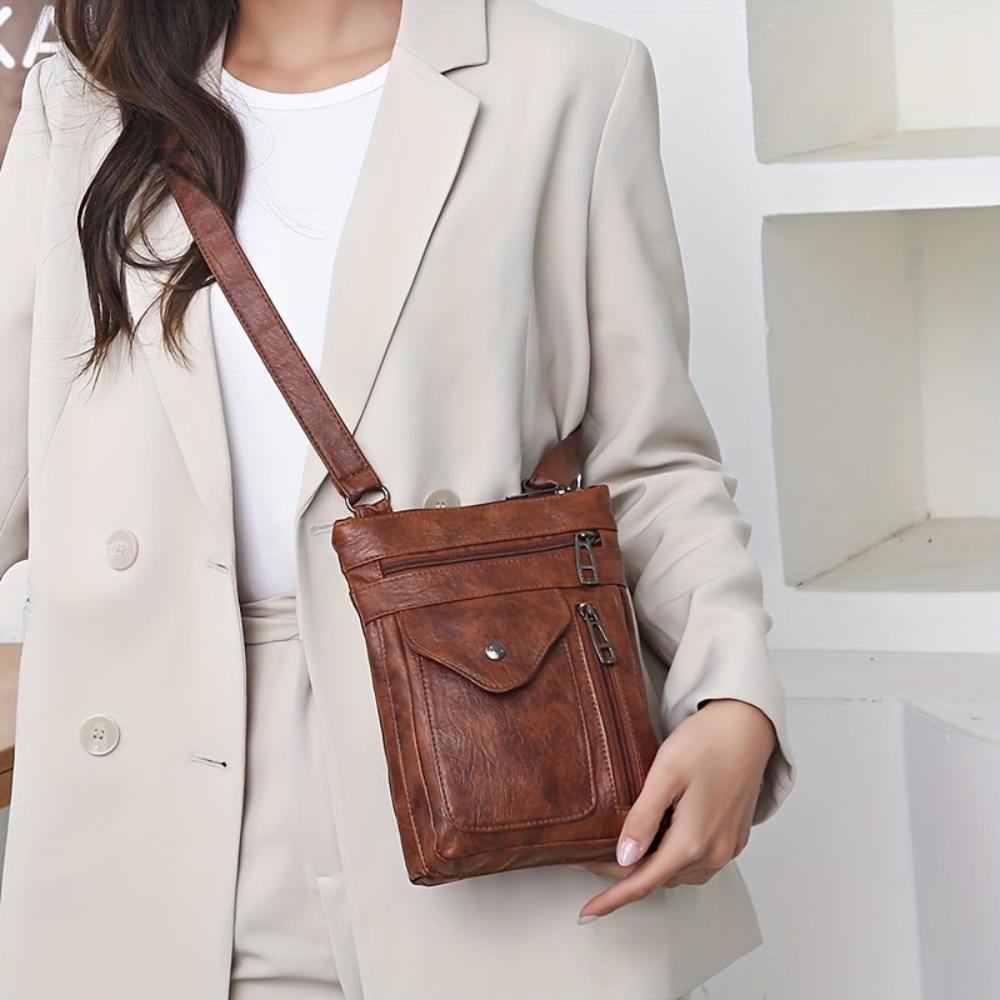 Women's Vintage Crossbody Shoulder Bag for Everyday Style and Organization