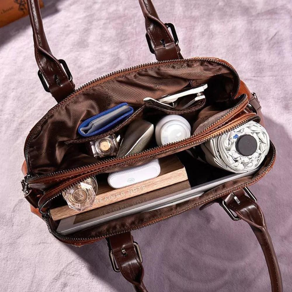 Women's Structured Classic Shoulder Bag for Everyday and Professional Use