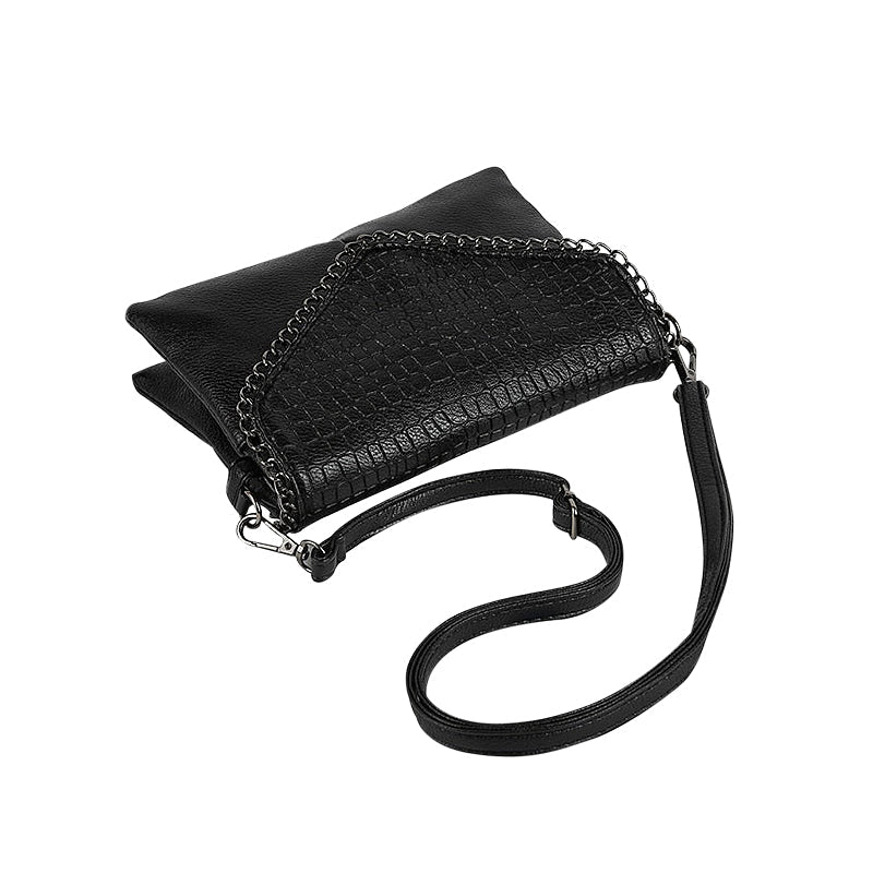 Women's Elegant Crossbody Envelope Bag with Chain Detail – Evening & Everyday Style